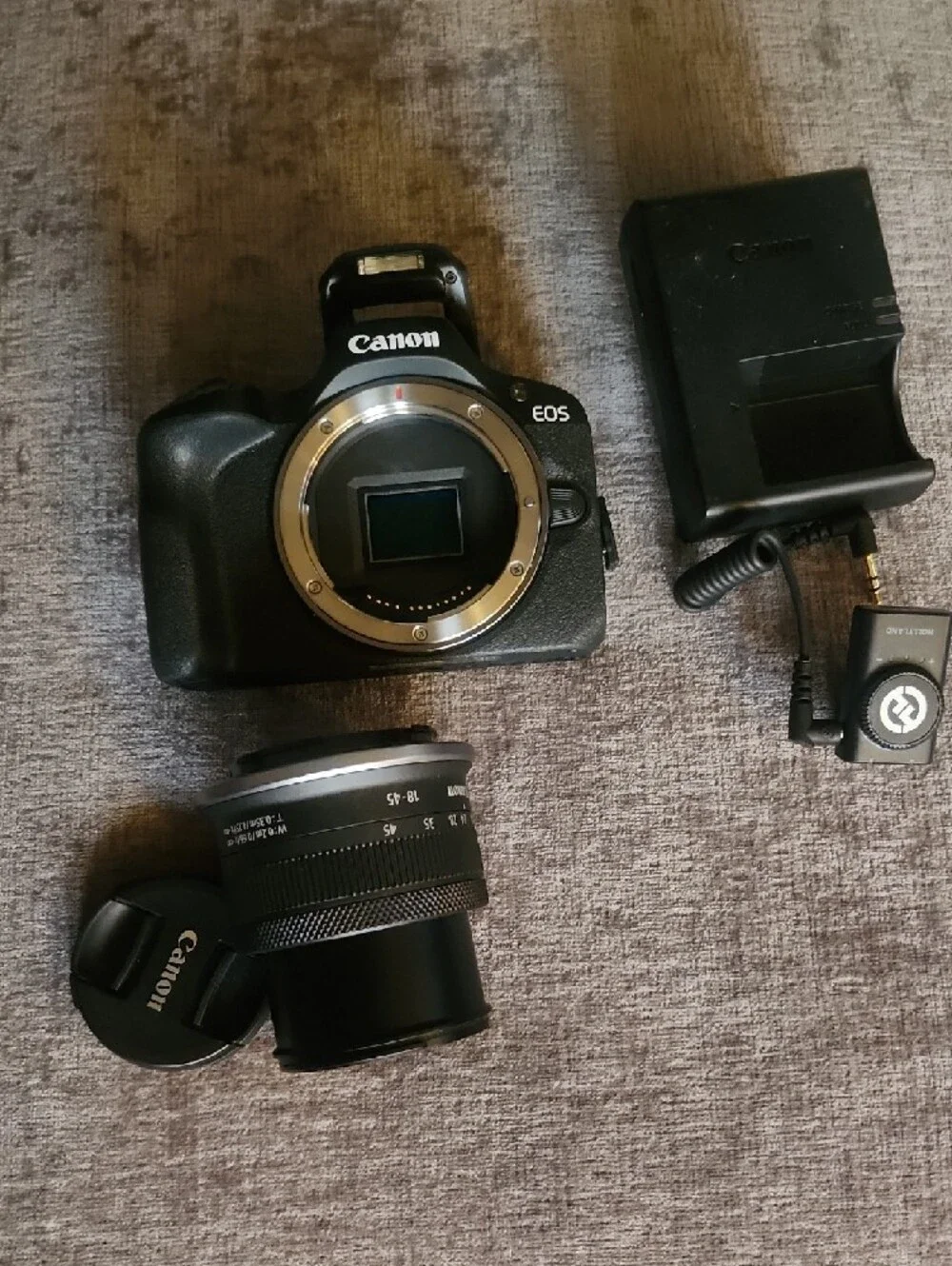 Canon EOS DSLR Camera in Black with Standard Lens